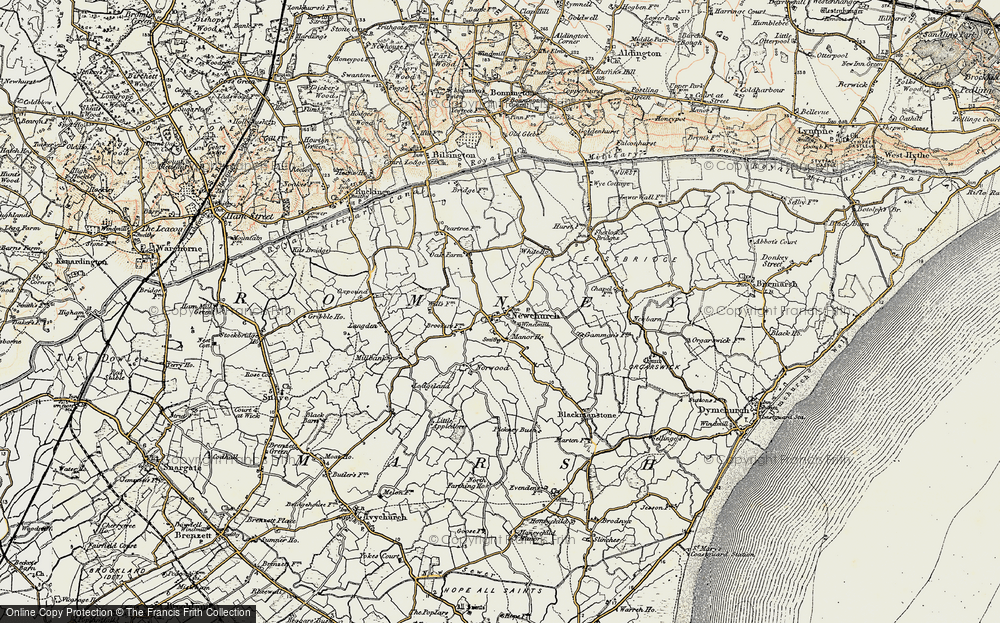 Old Map of Newchurch, 1898 in 1898