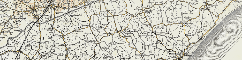 Old map of Romney Marsh in 1898