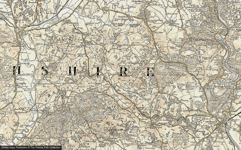Old Map of Newchurch, 1899-1900 in 1899-1900