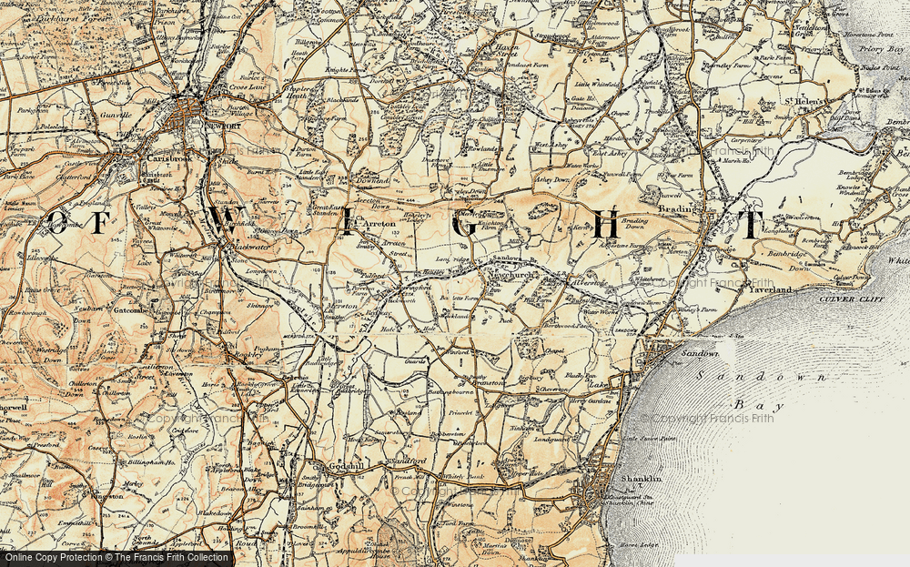Old Map of Newchurch, 1899 in 1899
