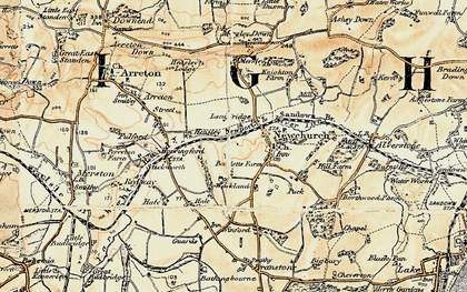 Old map of Langbridge in 1899
