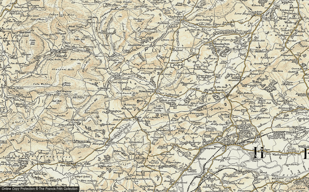 Old Map of Historic Map covering Blaencerde in 1900-1902