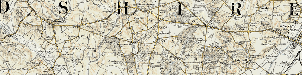 Old map of Newchurch in 1902