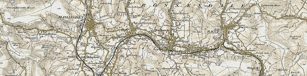 Old map of Newchurch in 1903