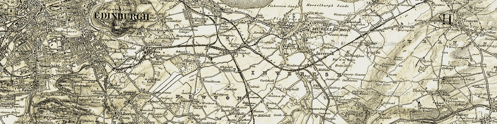 Old map of Newcraighall in 1903-1904