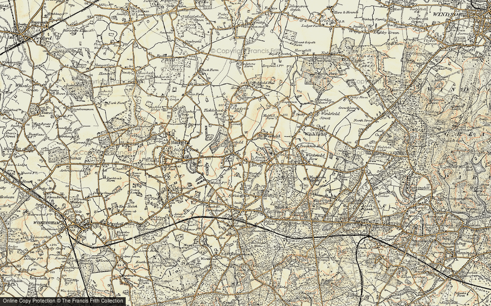 Old Map of Newell Green, 1897-1909 in 1897-1909