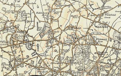 Old map of Newell Green in 1897-1909