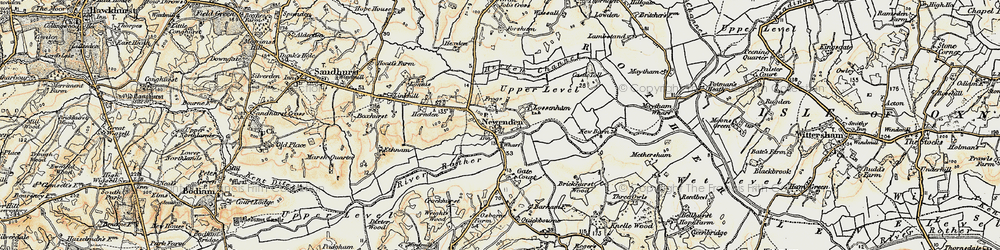 Old map of Newenden in 1898