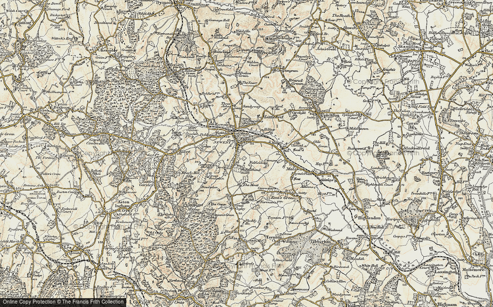 Old Map of Newent, 1898-1900 in 1898-1900