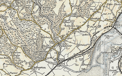 Old map of Newerne in 1899-1900