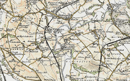 Old map of Bishop Brandon Walk in 1903-1904