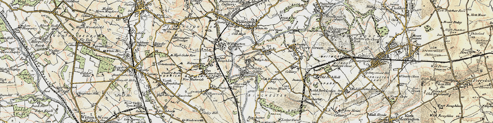 Old map of Newfield in 1903-1904