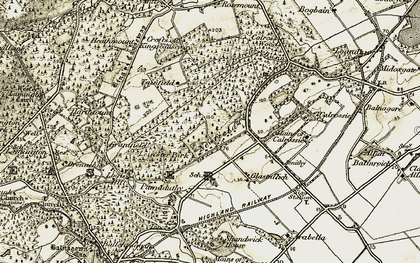 Old map of Newfield in 1911-1912