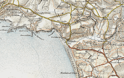 Old map of Newgale in 0-1912