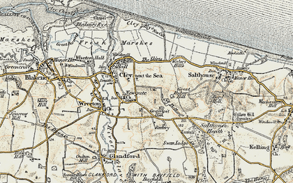 Old map of Newgate in 1901-1902
