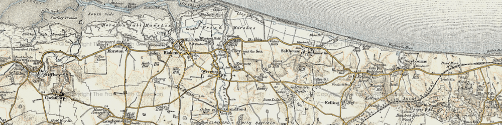 Old map of Newgate in 1901-1902