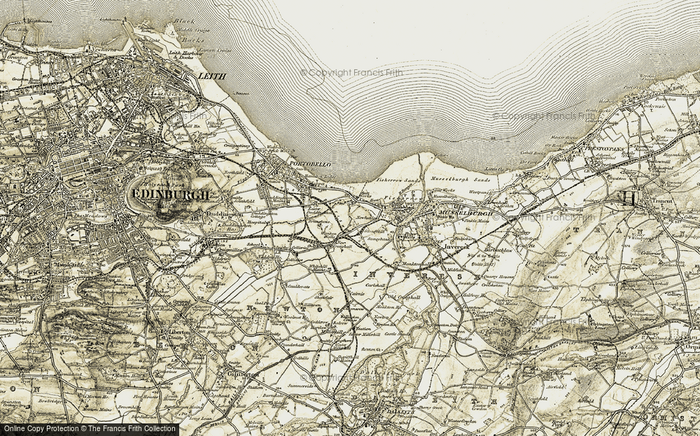 Old Map of Newhailes, 1903-1904 in 1903-1904