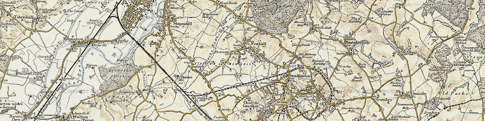Old map of Newhall in 1902