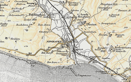 Old map of Newhaven in 1898