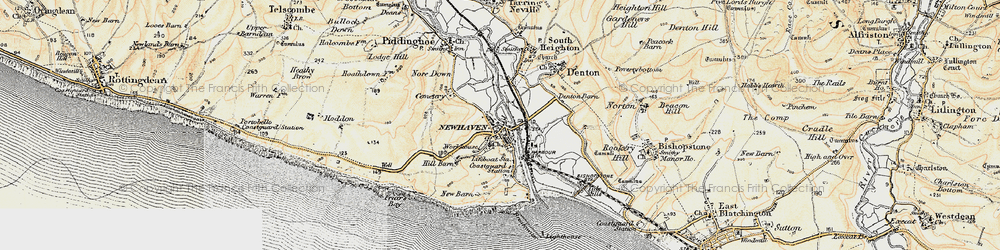 Old map of Newhaven in 1898