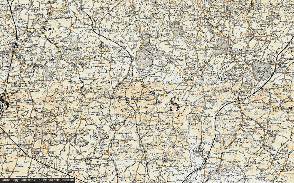 Old Map of Newick, 1898 in 1898