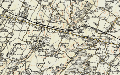 Old map of Newington in 1897-1898