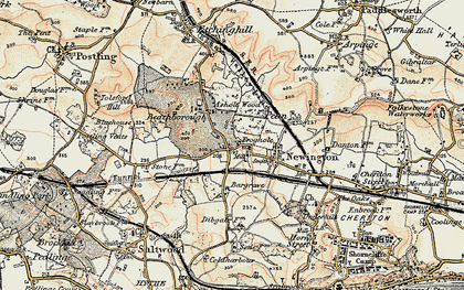 Old map of Newington in 1898-1899