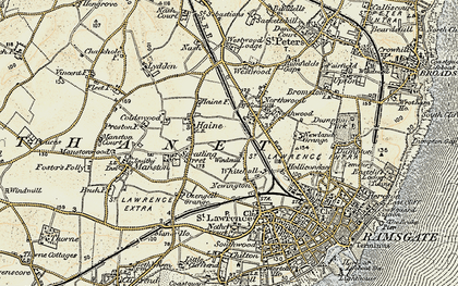 Old map of Newington in 1898-1899