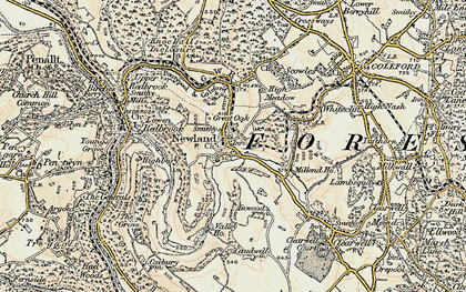 Old map of Newland in 1899-1900