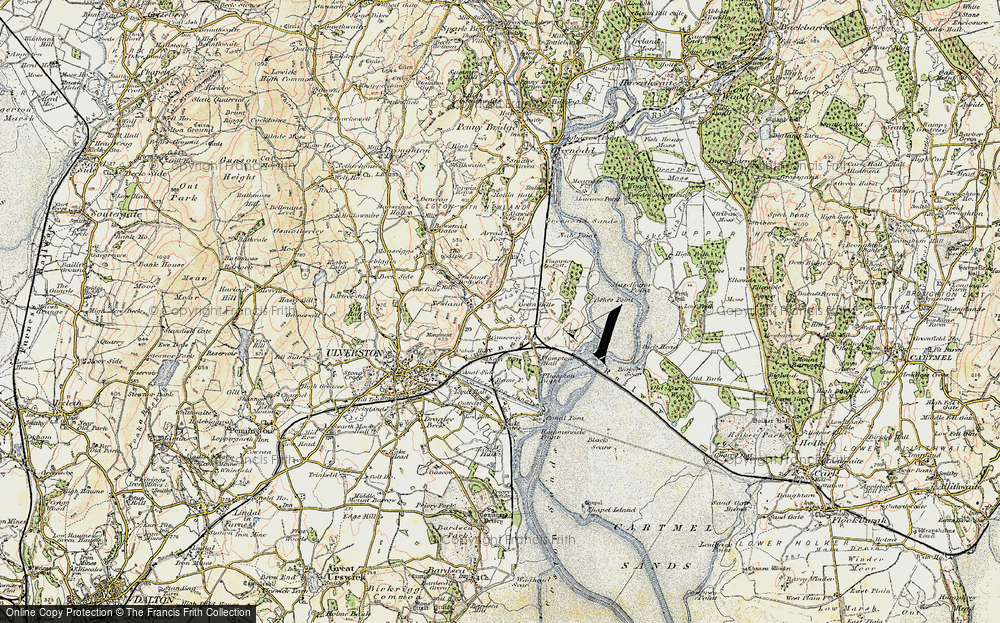Old Map of Historic Map covering Ashes Point in 1903-1904