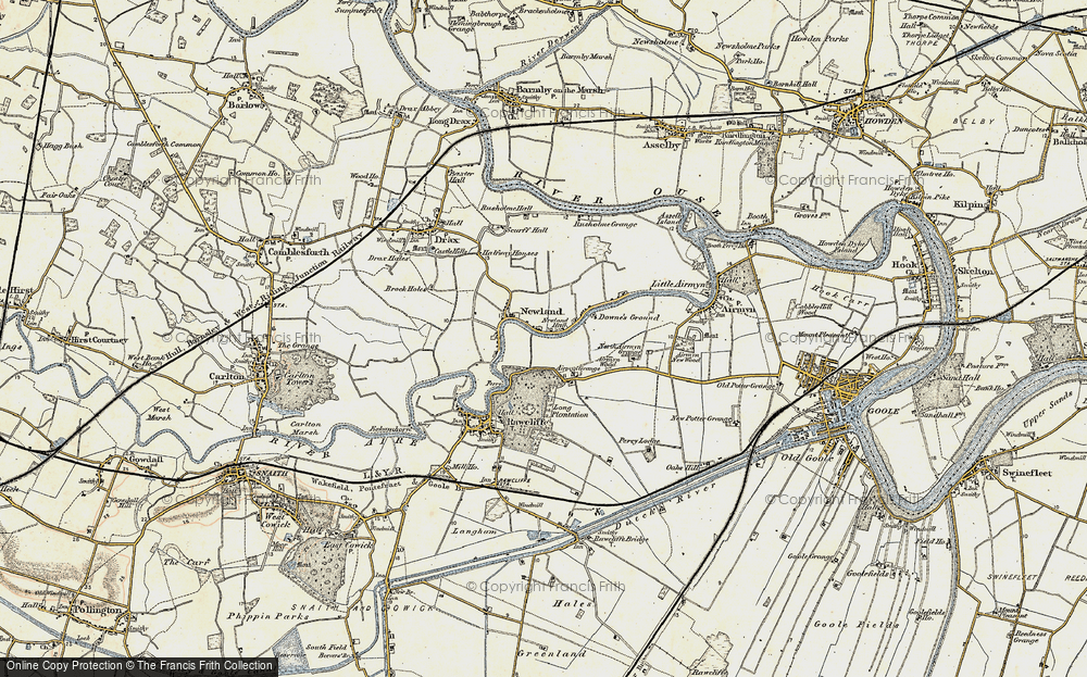 Old Map of Historic Map covering Airmyn Grange in 1903