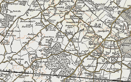Old map of Newland Green in 1897-1898