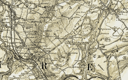 Old map of Newlandrig in 1903-1904