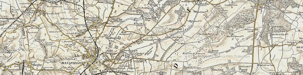 Old map of Newlands in 1902-1903