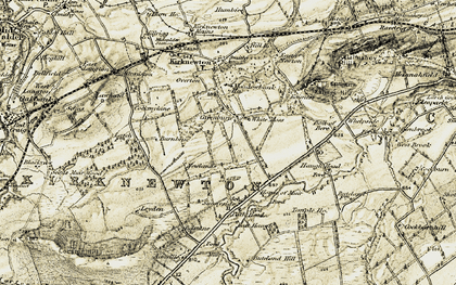 Old map of Buteland Ho in 1903-1904