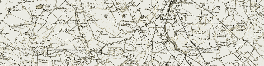 Old map of Bardnaclavan in 1911-1912