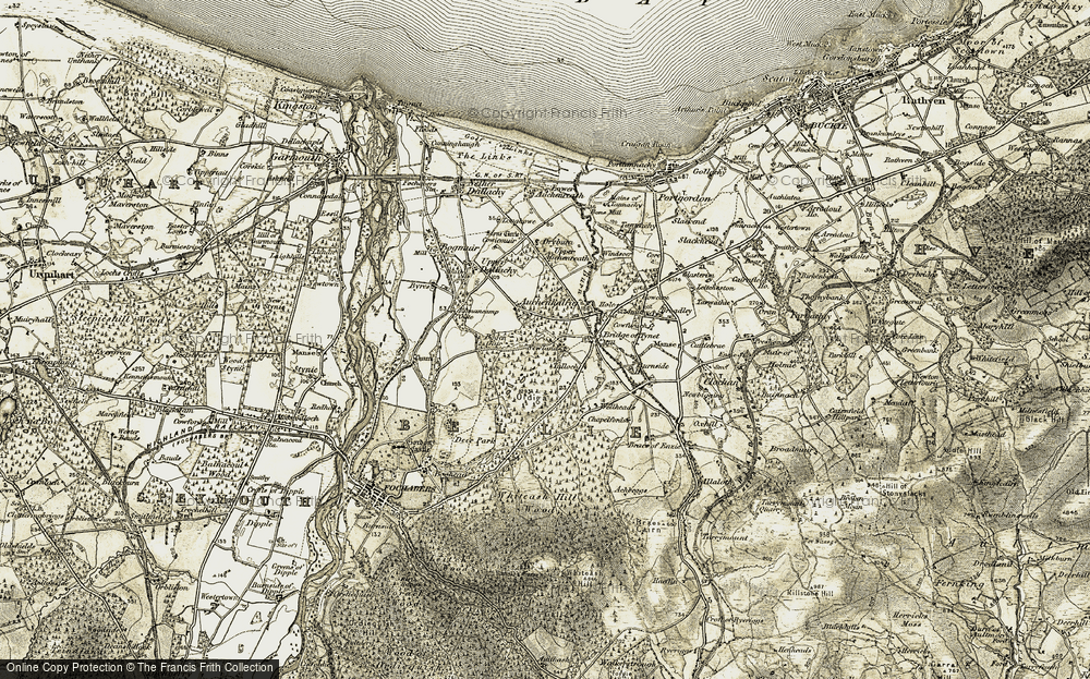 Old Map of Newlands of Tynet, 1910 in 1910