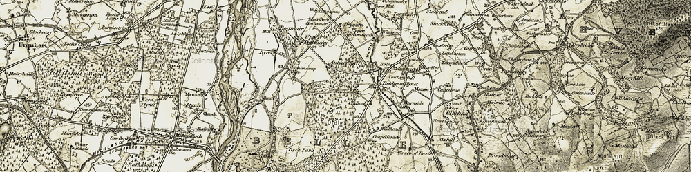 Old map of Newlands of Tynet in 1910