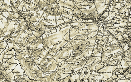 Old map of Newlandsmuir in 1904-1905