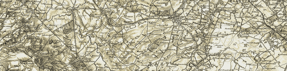 Old map of Newlandsmuir in 1904-1905