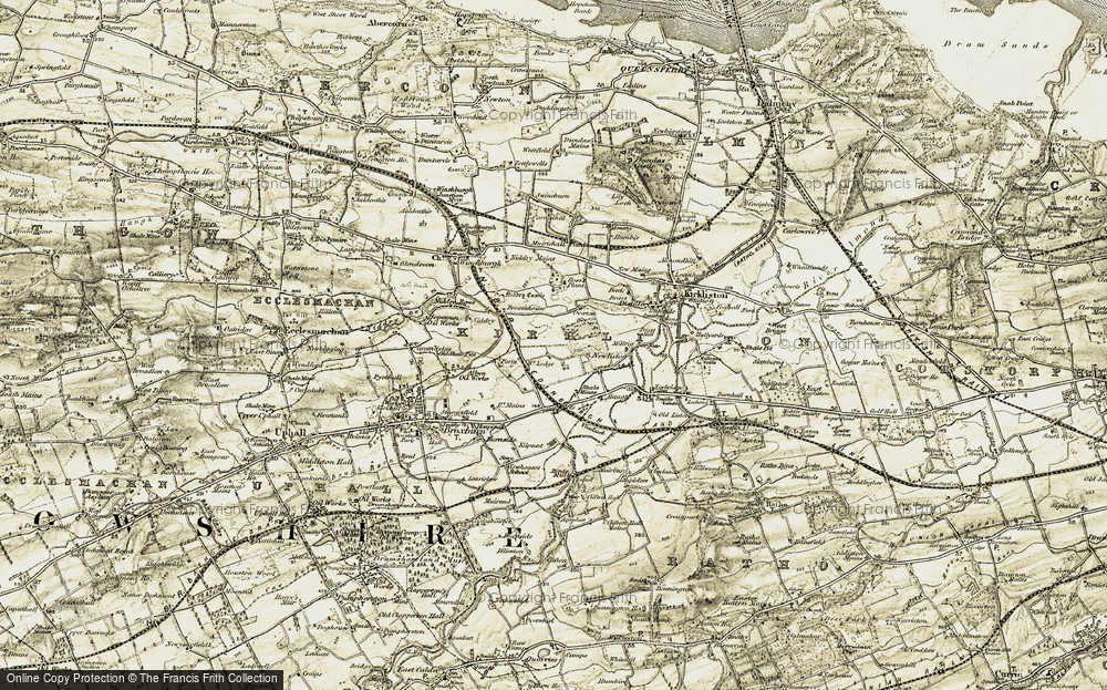 Old Map of Newliston, 1904 in 1904