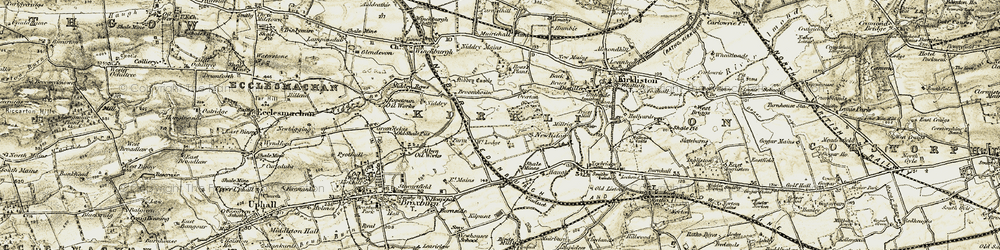 Old map of Newliston in 1904