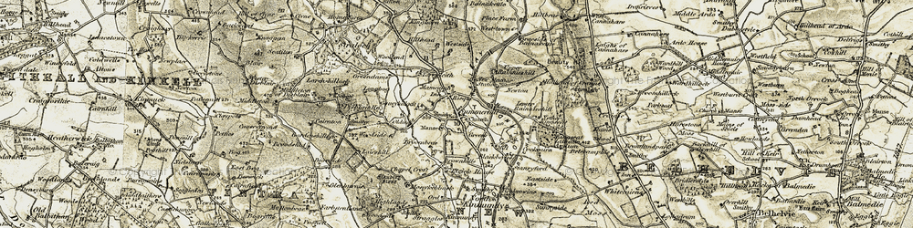 Old map of Woodside Ho in 1909-1910