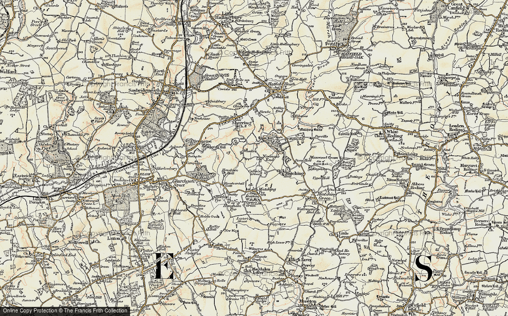 Old Map of Newman's End, 1898 in 1898