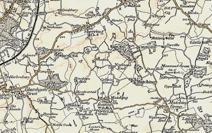 Old map of Newman's End in 1898