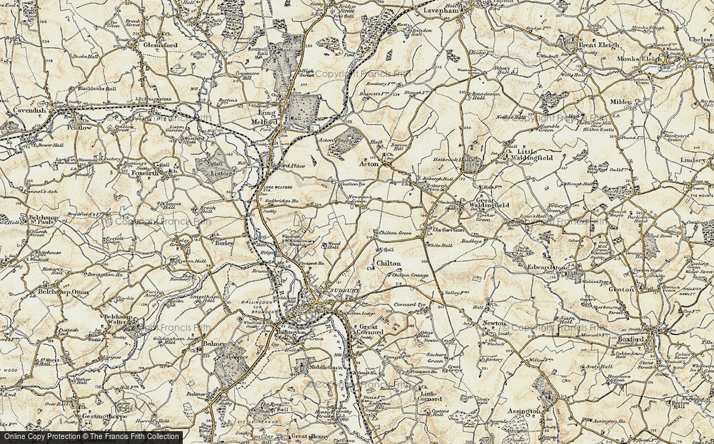 Old Map of Newman's Green, 1898-1901 in 1898-1901