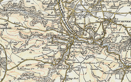 Old map of Newmarket in 1898-1900