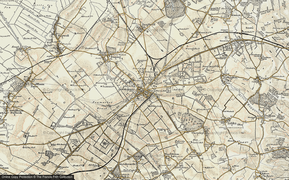 Old Map of Newmarket, 1899-1901 in 1899-1901
