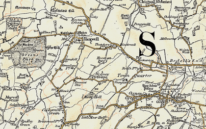 Old map of Newney Green in 1898