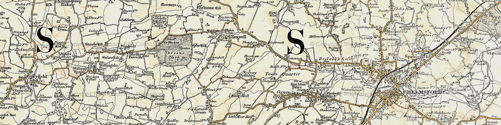 Old map of Newney Green in 1898